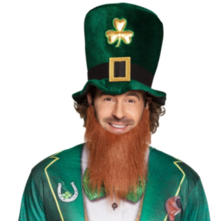 St. Patrick's Day Leprechaun Hatt & Skägg