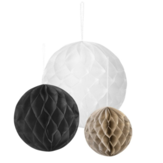 Honeycombs Vit/Svart/Beige