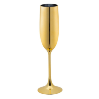 Plast Champagneglas Guld