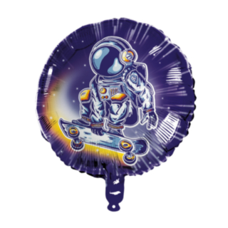 Astronaut Skater Rund Folieballong
