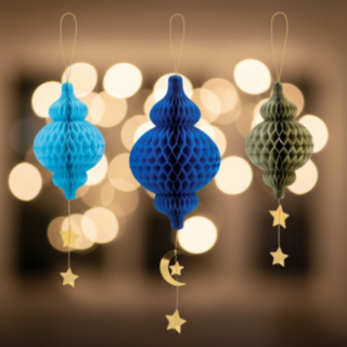 Eid Mubarak Honeycomb Ornament