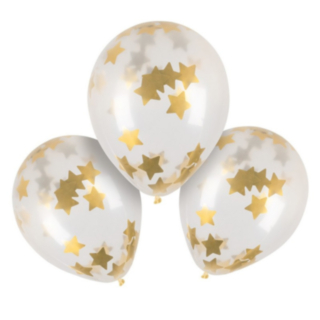 Stjärnor Konfetti Latexballonger