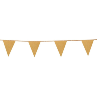 Glitter Vimpelgirlang Guld