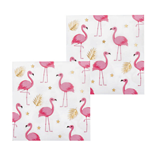 Rosa Flamingo Servetter