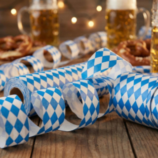 Oktoberfest Serpentiner Blå/Vita