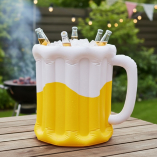Uppblåsbart Ölglas Kylare Gul