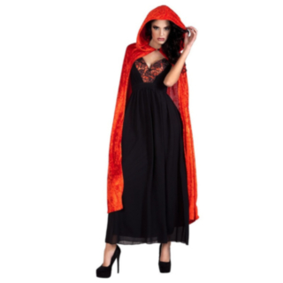 Velourcape Röd