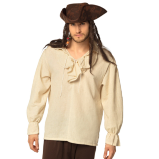 Piratskjorta Vit