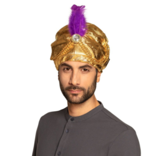 Sultan Turban Guld/Lila