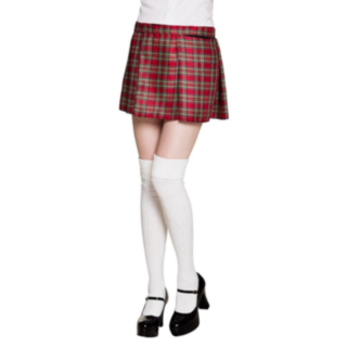 Skotsk Tartan Kjol Röd