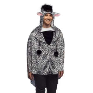 Zebra Poncho Maskeraddräkt