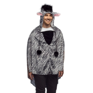 Zebra Poncho Maskeraddräkt