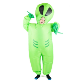 Uppblåsbar Alien Barndräkt