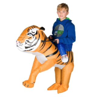 Uppblåsbar Tiger Barndräkt