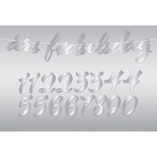 Girlang Födelsedag DIY Silver