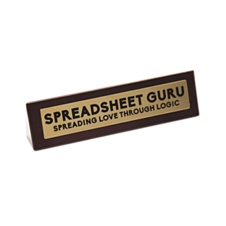 Kontor Titelskylt - Spreadsheet Guru
