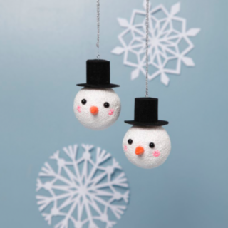 Snögubbe Julgranskulor, DIY