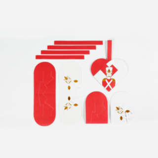 Julhjärtan: Vit/Guld, DIY