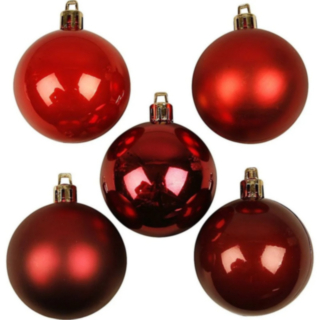 Julgranskulor Röd