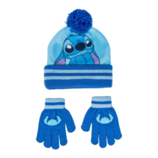 Stitch® Mössa & Vantar Set Blå