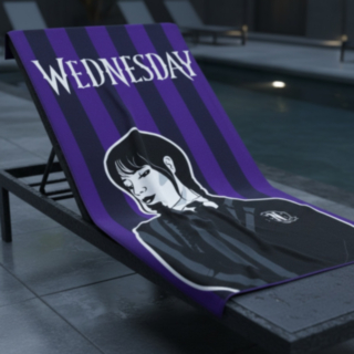 Wednesday® Randig Handduk Lila
