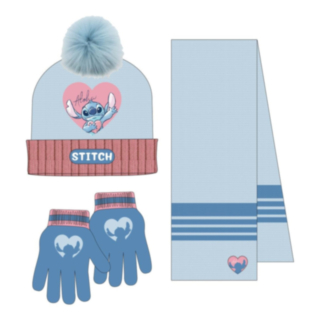 Stitch® Mössa, Vantar & Halsduk Ljusblå