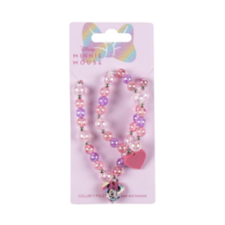 Minnie Mouse® Halsband & Armband Ljusrosa