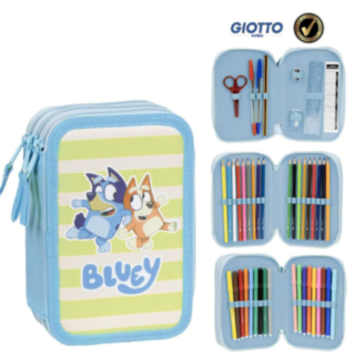 Bluey® Randigt Pennfodral & Tillbehör