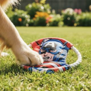 Marvel® Captain America Rep Frisbee Hundleksak