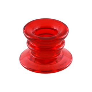 Glas Ljusstake Röd