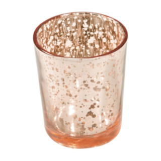 Glas Värmeljushållare Metallic Roséguld
