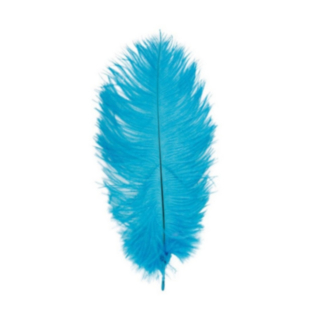 Strutsfjädrar Turkos 20-25 cm