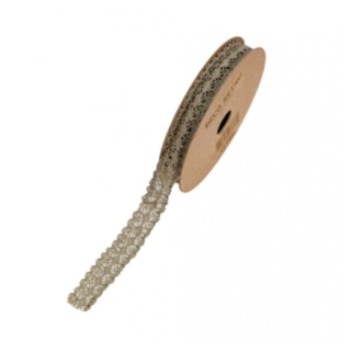 Vintage Spetsband Gråbrun