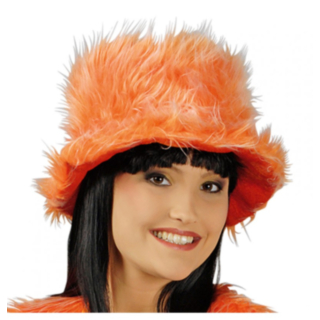 Plysch Hippiehatt Orange