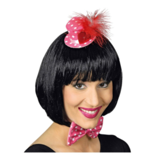 Mini Clownhatt Med Prickar Ljusrosa