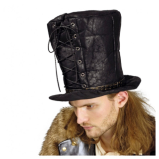 Steampunk Hög Hatt Svart