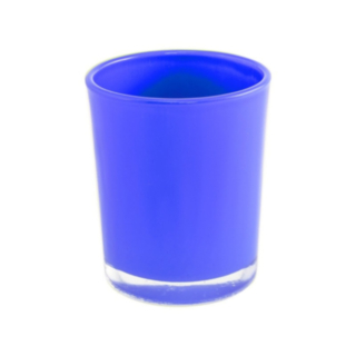 Glas Värmeljushållare Kungsblå
