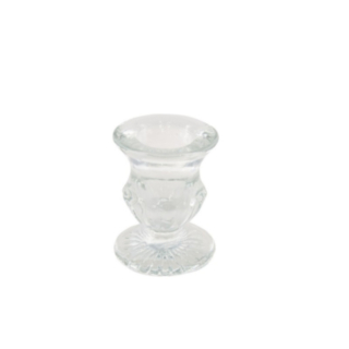 Antik Glas Ljusstake
