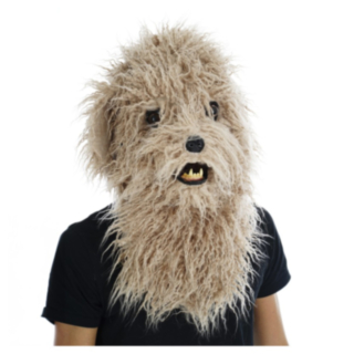 Hundmask Plysch Brun