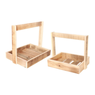 Träbricka Set