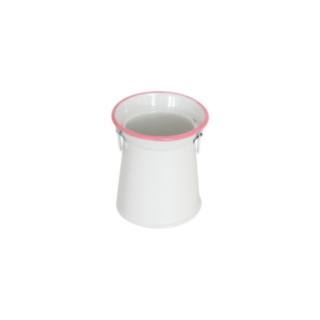 Mini Mjölkkanna Vas Vit/Rosa