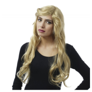 Lång Vågig Peruk Blond