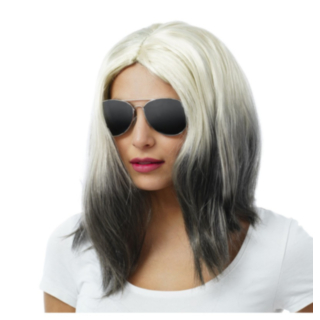 Cruella Peruk Svart/Vit