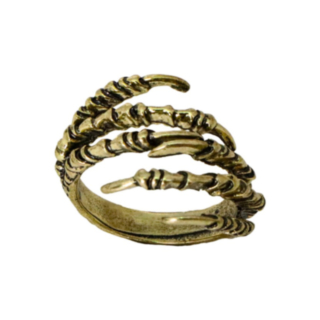 Skeletthand Ring Guld