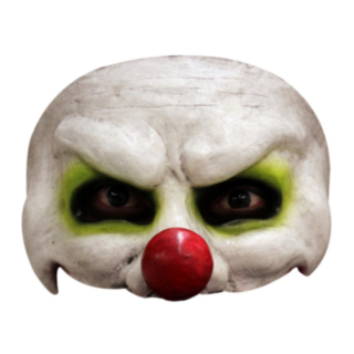 Horror Clown Halvmask Grön
