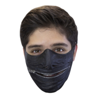 Dragkedja Halvmask Latex