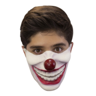 Leende Clown Halvmask