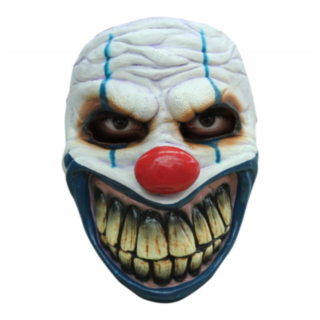 Skrämmande Clown Latexmask