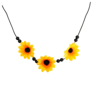 Halsband Solrosor Gul