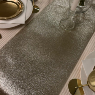 Glitter Premium Bordslöpare Platina